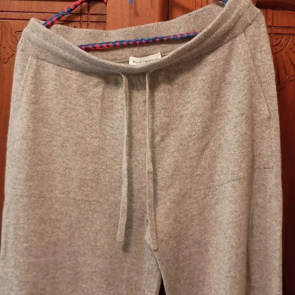White + Warren Heather Gray Cashmere Knit Pants Sz L - Picture 3 of 12